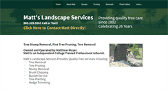 Desktop Screenshot of mattslandscapeservices.com